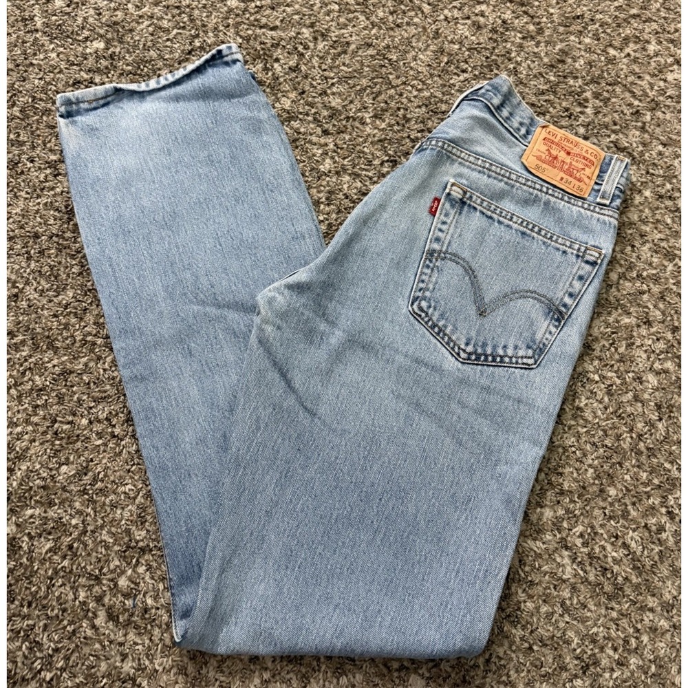 Levi's 505 Jeans Y2K Men's 34/36 Light Wash Denim